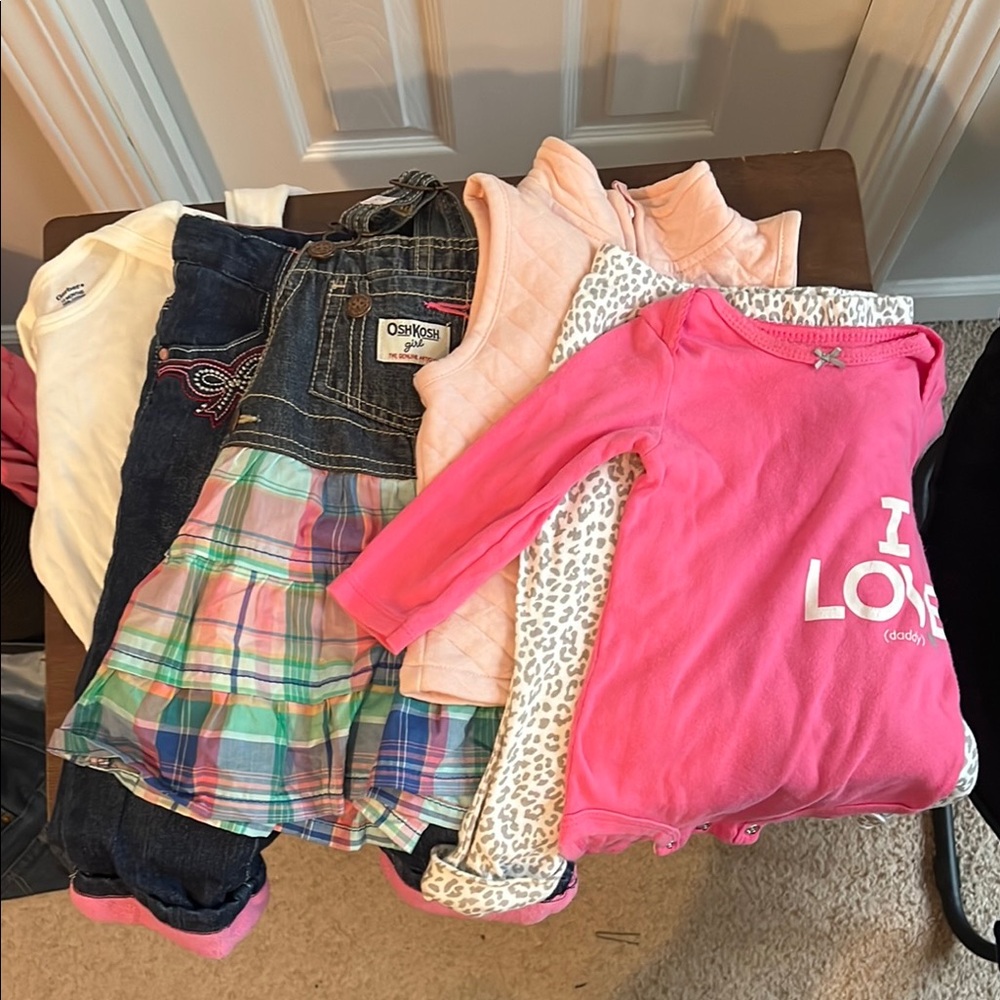EUC 6 piece Baby Girl Clothes Lot Size 12 months